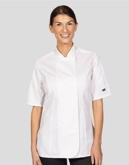 Ladies' Short Sleeve Fitted Chef's Jacket