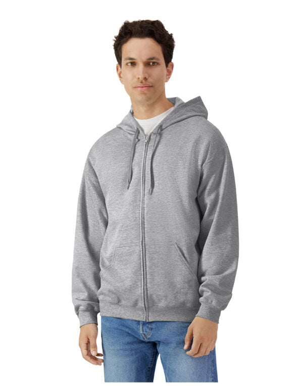 Softstyle Midweight Fleece Adult Full Zip Hooded Sweatshirt