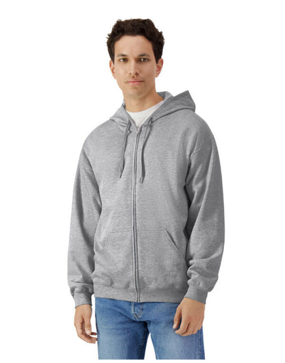 Softstyle Midweight Fleece Adult Full Zip Hooded Sweatshirt