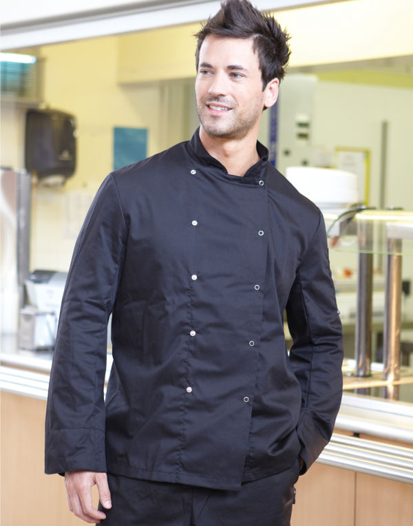 Long Sleeve Chef's Jacket - Black