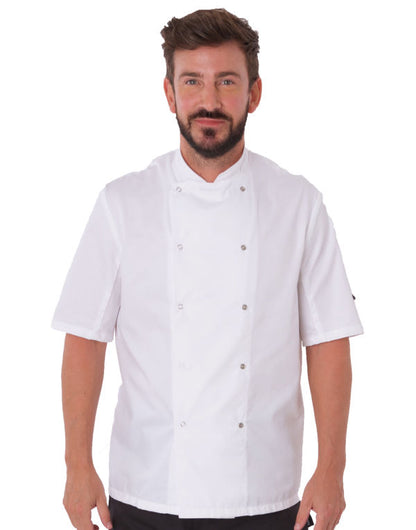 Short Sleeve Chef's Jacket - White