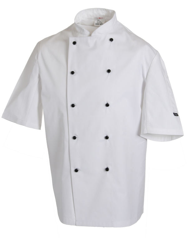 Removable Stud Short Sleeve Chef's Jacket