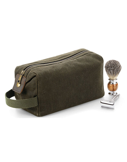 Quadra Heritage Waxed Canvas Wash Bag